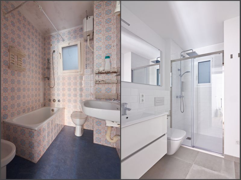 Before and After Shower Remodel